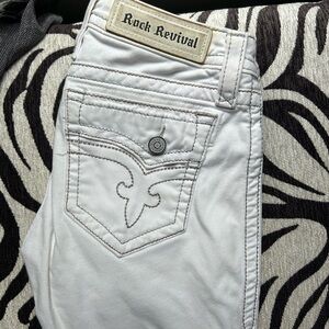 Rock Revival Skinny White Jeans 28Wx30L